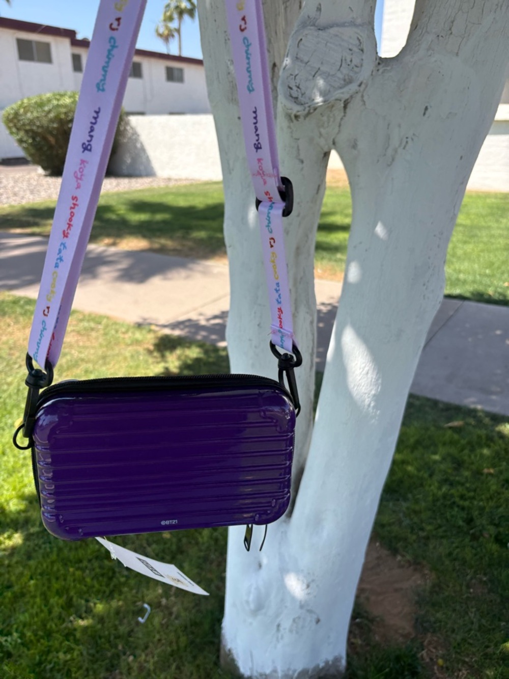 BT21 Purple Hard Shell Clutch